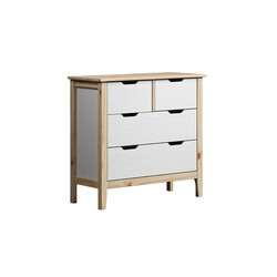 Kummut LATERNA valge / tamm, 78x39xH79 cm