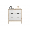 Kummut LATERNA valge / tamm, 78x39xH79 cm