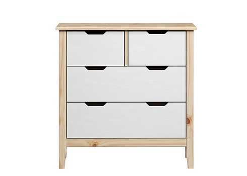 Kummut LATERNA valge / tamm, 78x39xH79 cm