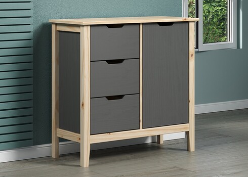 Kummut LATERNA tumehall / tamm, 78x39xH79 cm