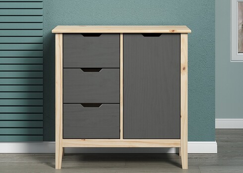 Kummut LATERNA tumehall / tamm, 78x39xH79 cm