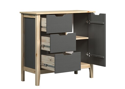 Kummut LATERNA tumehall / tamm, 78x39xH79 cm