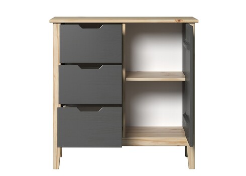 Kummut LATERNA tumehall / tamm, 78x39xH79 cm