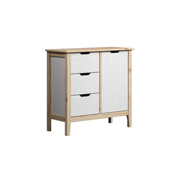 Kummut LATERNA valge / tamm, 78x39xH79 cm