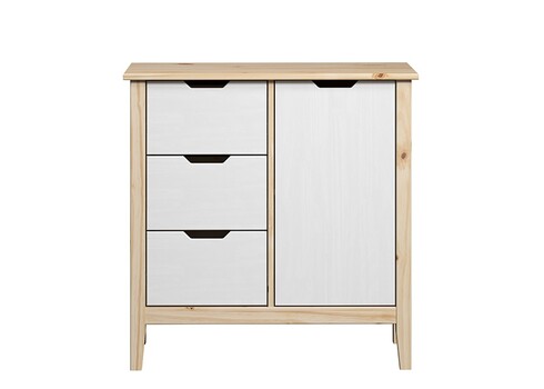 Kummut LATERNA valge / tamm, 78x39xH79 cm