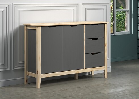 Kummut LATERNA tumehall / tamm, 110x39xH79 cm