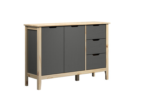 Kummut LATERNA tumehall / tamm, 110x39xH79 cm