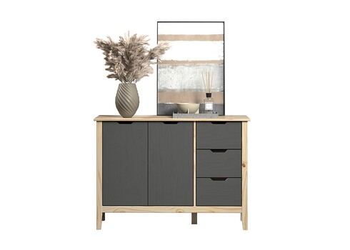 Kummut LATERNA tumehall / tamm, 110x39xH79 cm