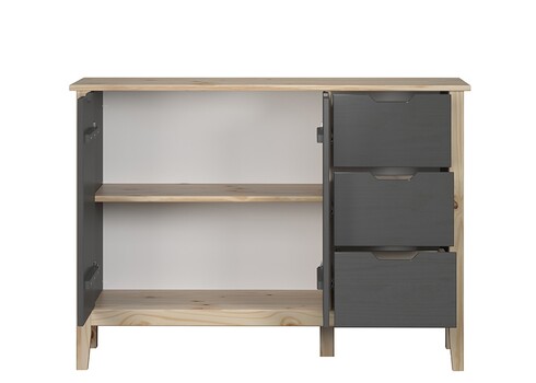 Kummut LATERNA tumehall / tamm, 110x39xH79 cm