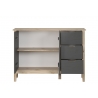 Kummut LATERNA tumehall / tamm, 110x39xH79 cm