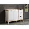 Kummut LATERNA valge / tamm, 110x39xH79 cm