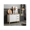 Kummut LATERNA valge / tamm, 110x39xH79 cm