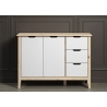 Kummut LATERNA valge / tamm, 110x39xH79 cm