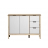 Kummut LATERNA valge / tamm, 110x39xH79 cm