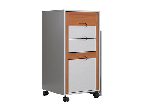 Kirjutuslauakomplekt OSTRA valge / meepruun, 51-122x47xH96 cm