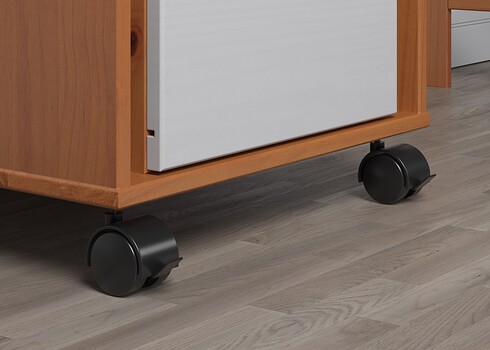 Kirjutuslauakomplekt OSTRA meepruun / valge, 51-122x47xH96 cm