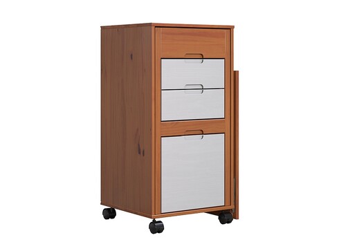 Kirjutuslauakomplekt OSTRA meepruun / valge, 51-122x47xH96 cm