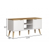 Tv-alus PATERNO valge / tamm, 114x39xH57 cm