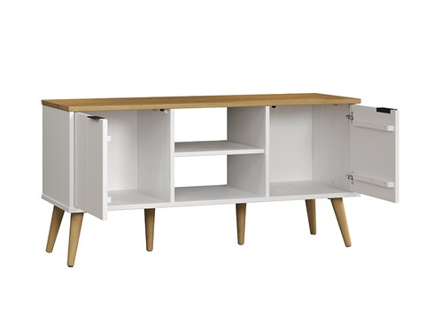 Tv-alus PATERNO valge / tamm, 114x39xH57 cm