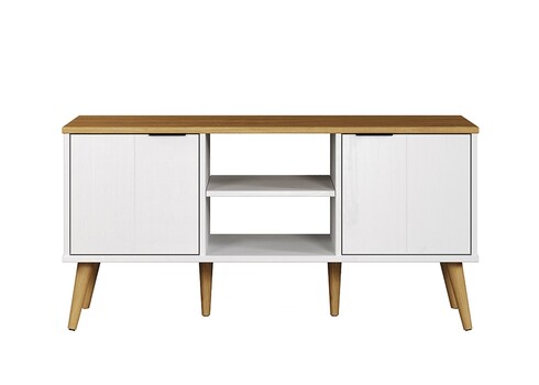 Tv-alus PATERNO valge / tamm, 114x39xH57 cm