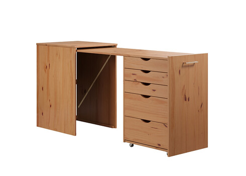 Pikendatav kirjutuslaud VOLTERRA meepruun, 57-164x50xH77 cm