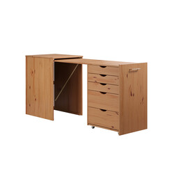 Pikendatav kirjutuslaud VOLTERRA meepruun, 57-164x50xH77 cm