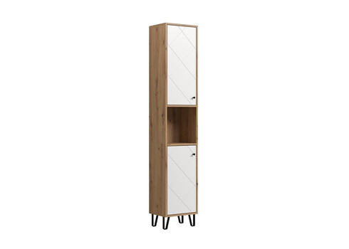 Vannitoakapp TOUCH tamm / valge, 36x29xH191 cm