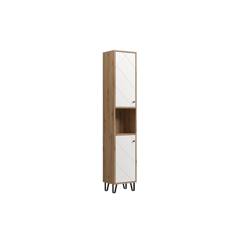 Vannitoakapp TOUCH tamm / valge, 36x29xH191 cm