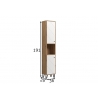 Vannitoakapp TOUCH tamm / valge, 36x29xH191 cm