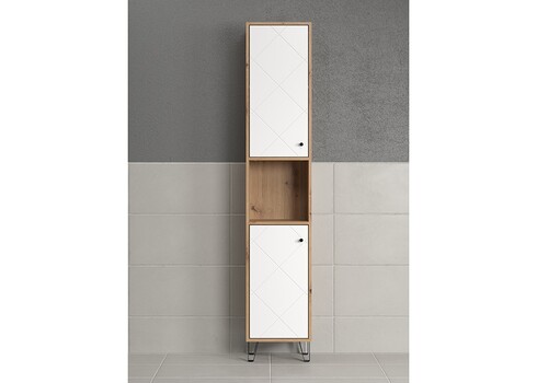 Vannitoakapp TOUCH tamm / valge, 36x29xH191 cm