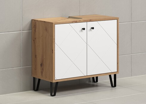 Valamukapp TOUCH tamm / valge, 69x33xH61 cm