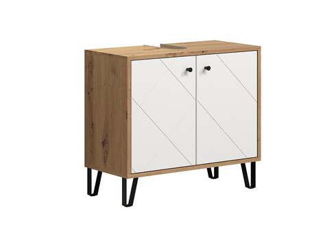 Valamukapp TOUCH tamm / valge, 69x33xH61 cm