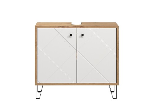 Valamukapp TOUCH tamm / valge, 69x33xH61 cm