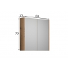 Peegelkapp TOUCH tamm, 69x15xH70 cm
