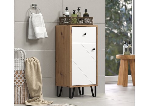 Vannitoakapp TOUCH tamm / valge, 36x29xH79 cm