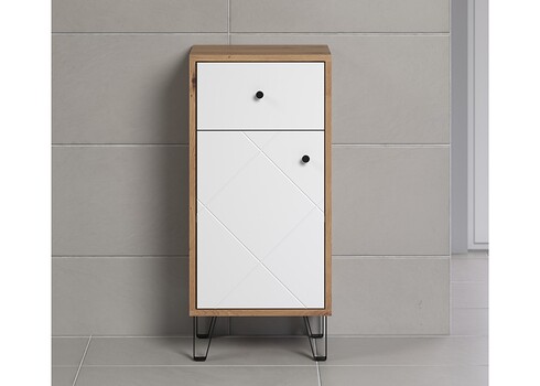 Vannitoakapp TOUCH tamm / valge, 36x29xH79 cm