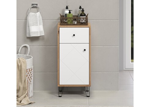 Vannitoakapp TOUCH tamm / valge, 36x29xH79 cm