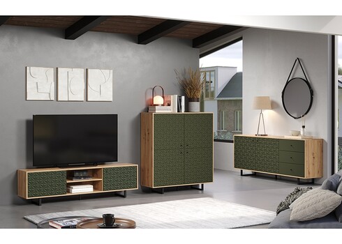 Tv-alus SENTRA tumeroheline / tamm, 184x40xH52 cm