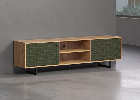 Tv-alus SENTRA tumeroheline / tamm, 184x40xH52 cm