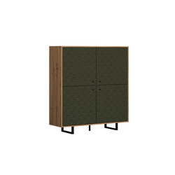 Kapp SENTRA tumeroheline / tamm, 124x40xH136 cm