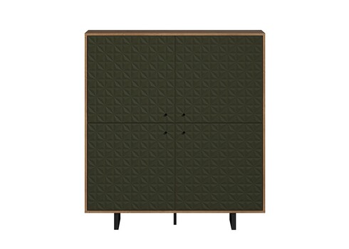 Kapp SENTRA tumeroheline / tamm, 124x40xH136 cm