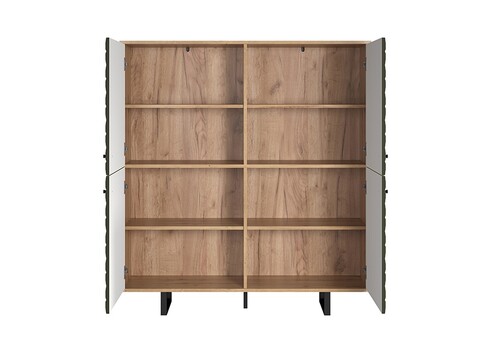 Kapp SENTRA tumeroheline / tamm, 124x40xH136 cm