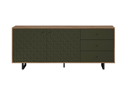 Kummut SENTRA tumeroheline / tamm, 183x40xH75 cm