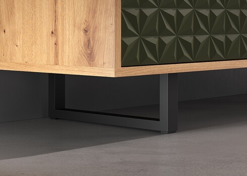 Kummut SENTRA tumeroheline / tamm, 183x40xH75 cm