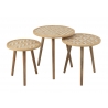 Abilaudade komplekt PATTERNS beež, 3 tk