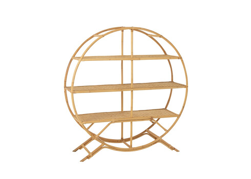 Riiul RATTAN helepruun, 150x40xH150 cm