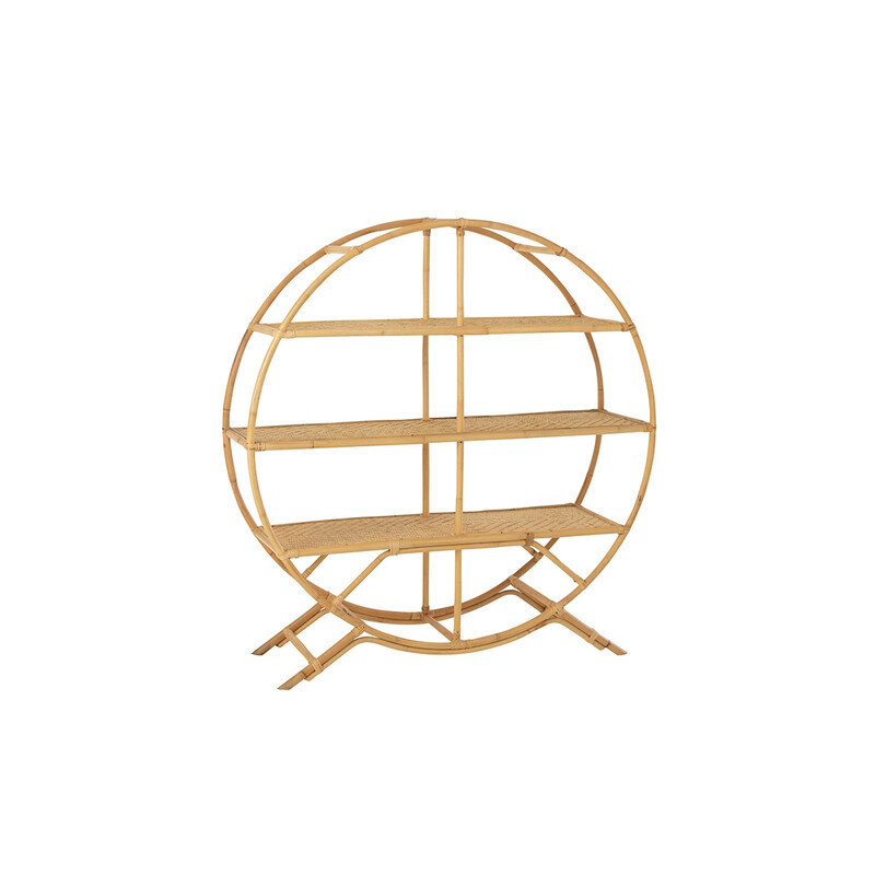 Riiul RATTAN helepruun, 150x40xH150 cm