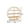 Riiul RATTAN helepruun, 150x40xH150 cm