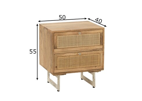 Öökapp VIVIENNE helepruun, 50x40xH55 cm