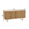 Kummut VIVIENNE helepruun, 170x45xH80 cm